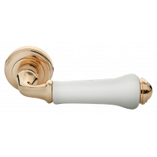 Дверные ручки Morelli UMBERTO MH-41-CLASSIC PG/W Цвет - Золото/белый