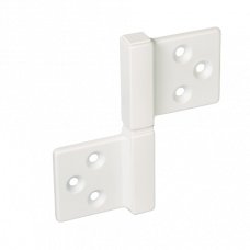 Петля карточная Morelli CH-S 85X82 W с квадратной осью разобранная, Цвет - белый Петля карточная Morelli CH-S 85X82 W с квадратной осью разобранная, Цвет - белый